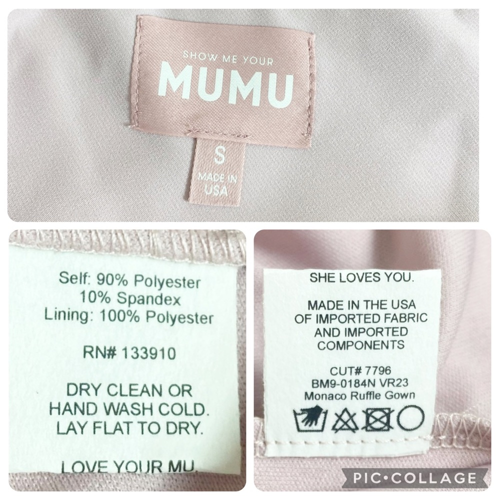 Show Me Your Mumu Strapless Ruffle Gown Wedding Guest Elegant Party Ball Chic S - Picture 10 of 13